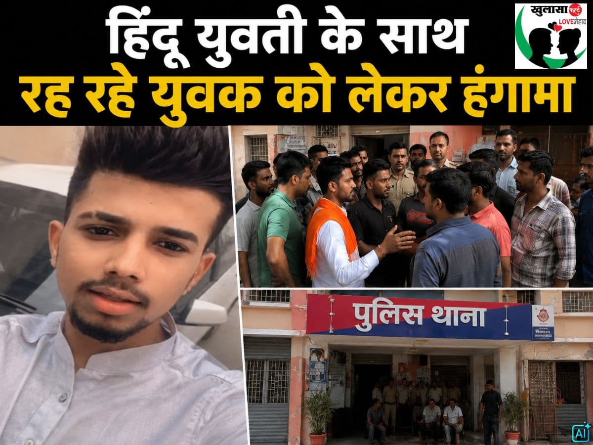 हिंदू युवती के साथ रह रहे युवक को लेकर हंगामा