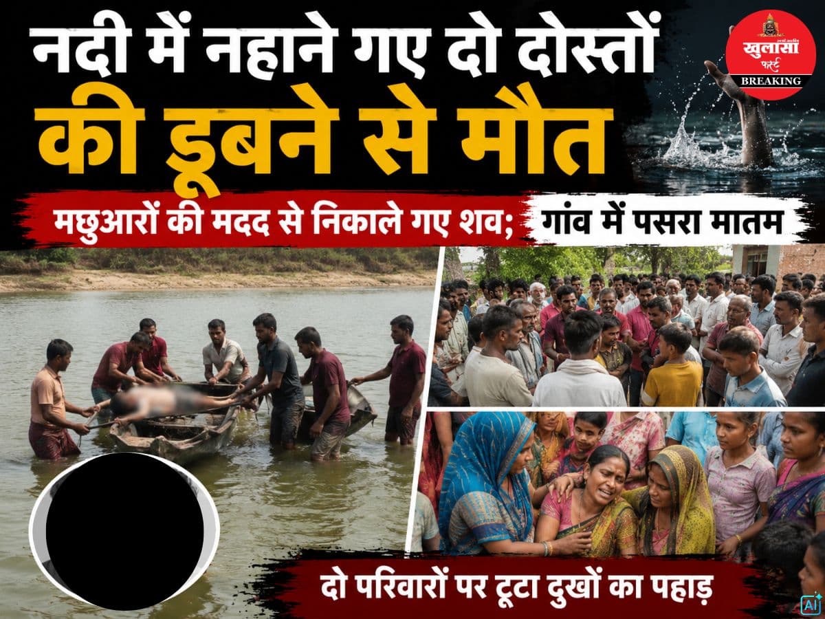 नदी में नहाने गए दो दोस्तों की डूबने से मौत