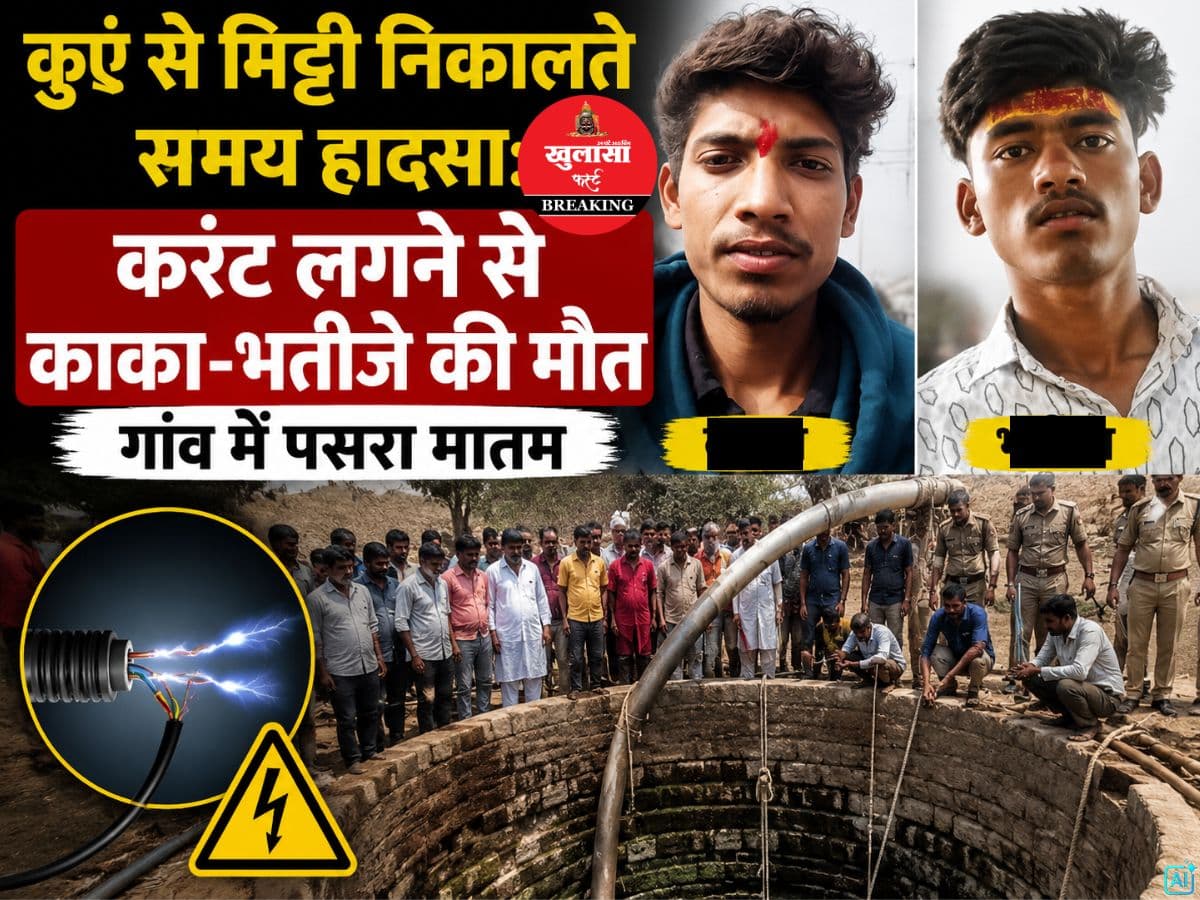कुएं से मिट्टी निकालते समय हादसा