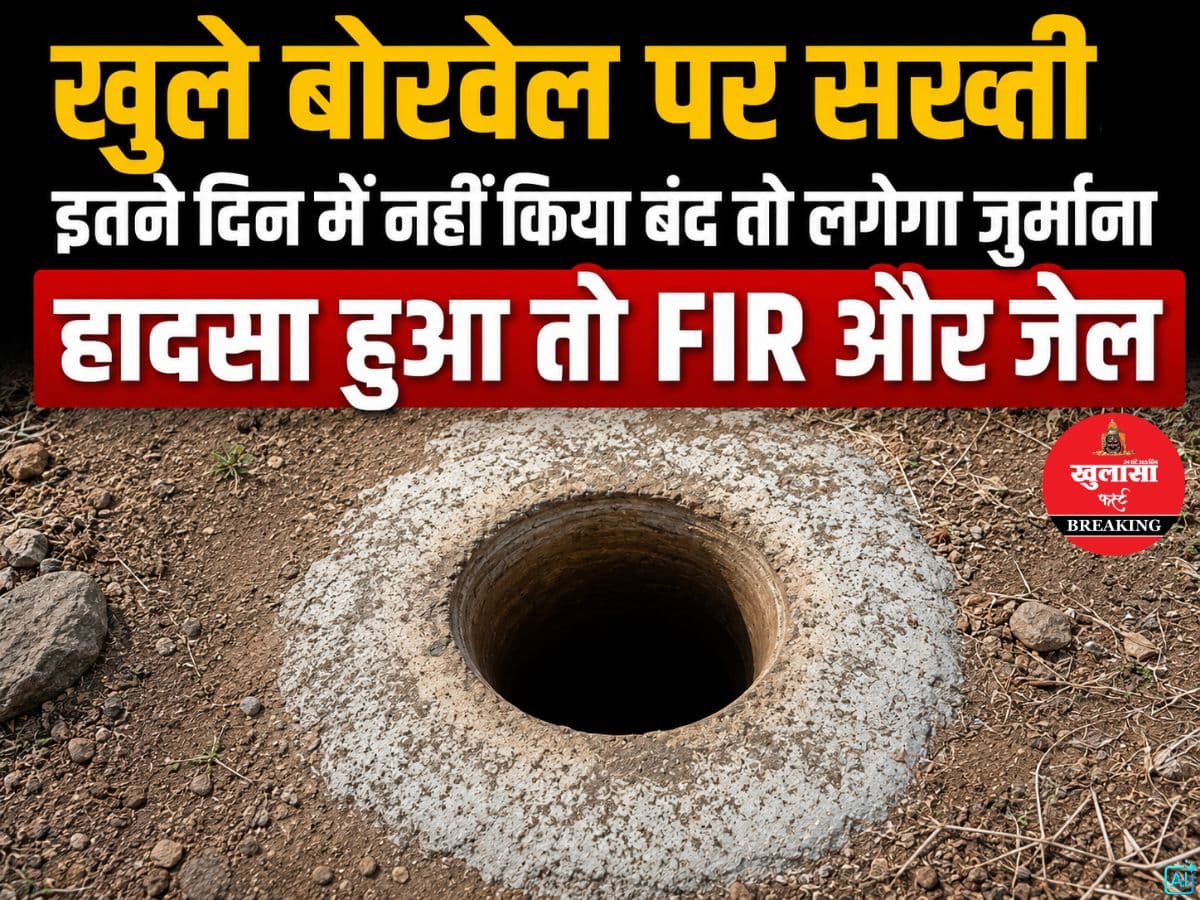 खुले बोरवेल पर सख्ती