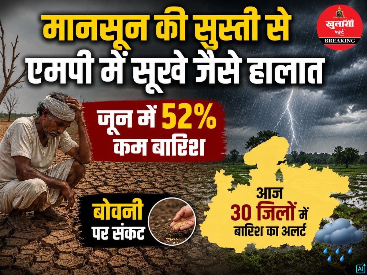 मानसून की सुस्ती से एमपी में सूखे जैसे हालात