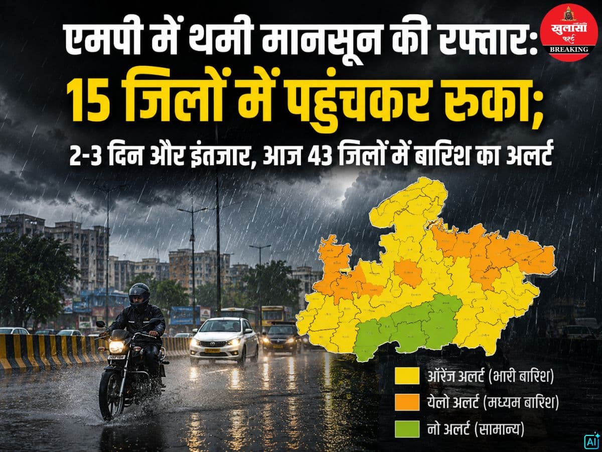 एमपी में थमी मानसून की रफ्तार