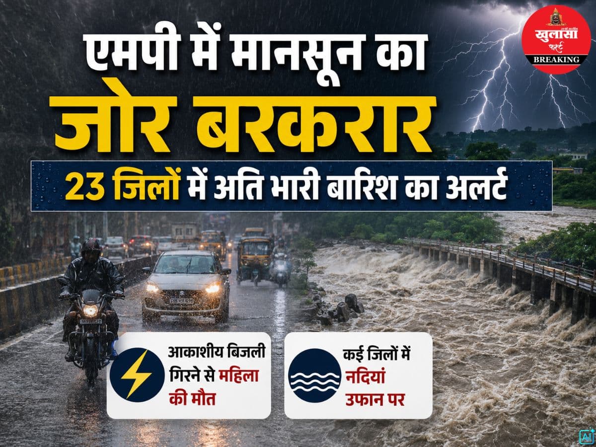 एमपी में मानसून का जोर बरकरार