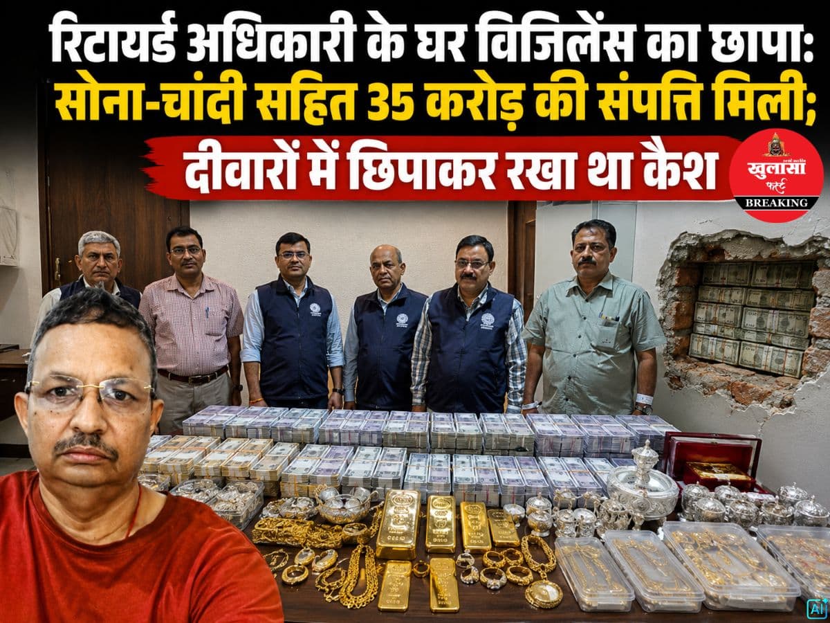 रिटायर्ड अधिकारी के घर विजिलेंस का छापा