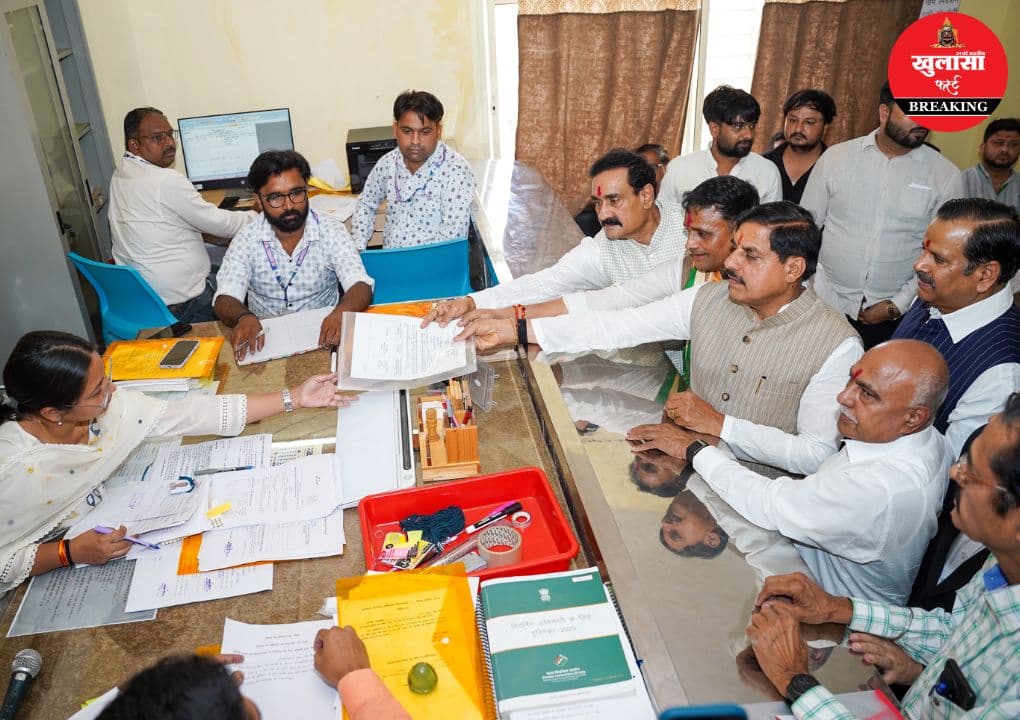 दतिया उपचुनाव के लिए भाजपा प्रत्याशी का नामांकन दाखिल