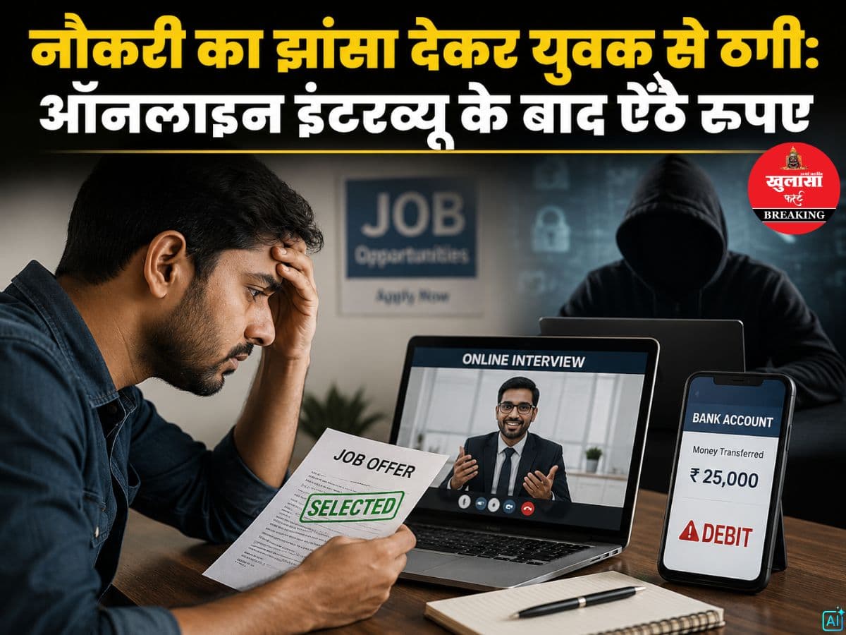 नौकरी का झांसा देकर युवक से ठगी