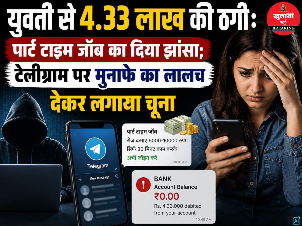 युवती से 4.33 लाख की ठगी