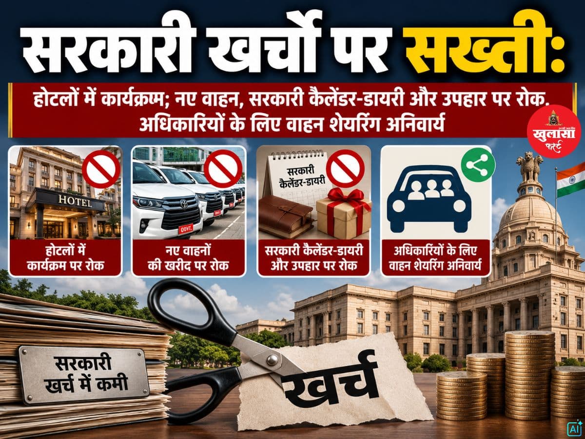 सरकारी खर्चों पर सख्ती