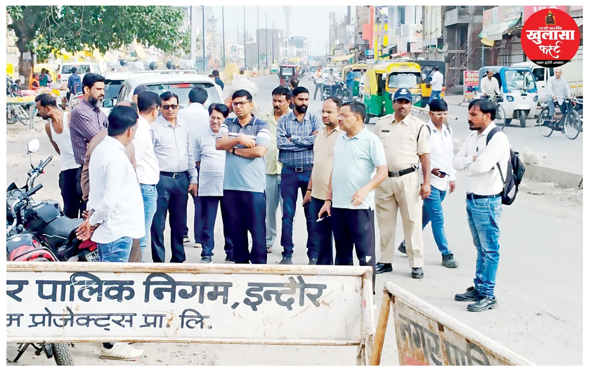 बिजलपुर सड़क बनाने वाली कंपनी को हटाने का नोटिस रोजाना लगेगा जुर्माना