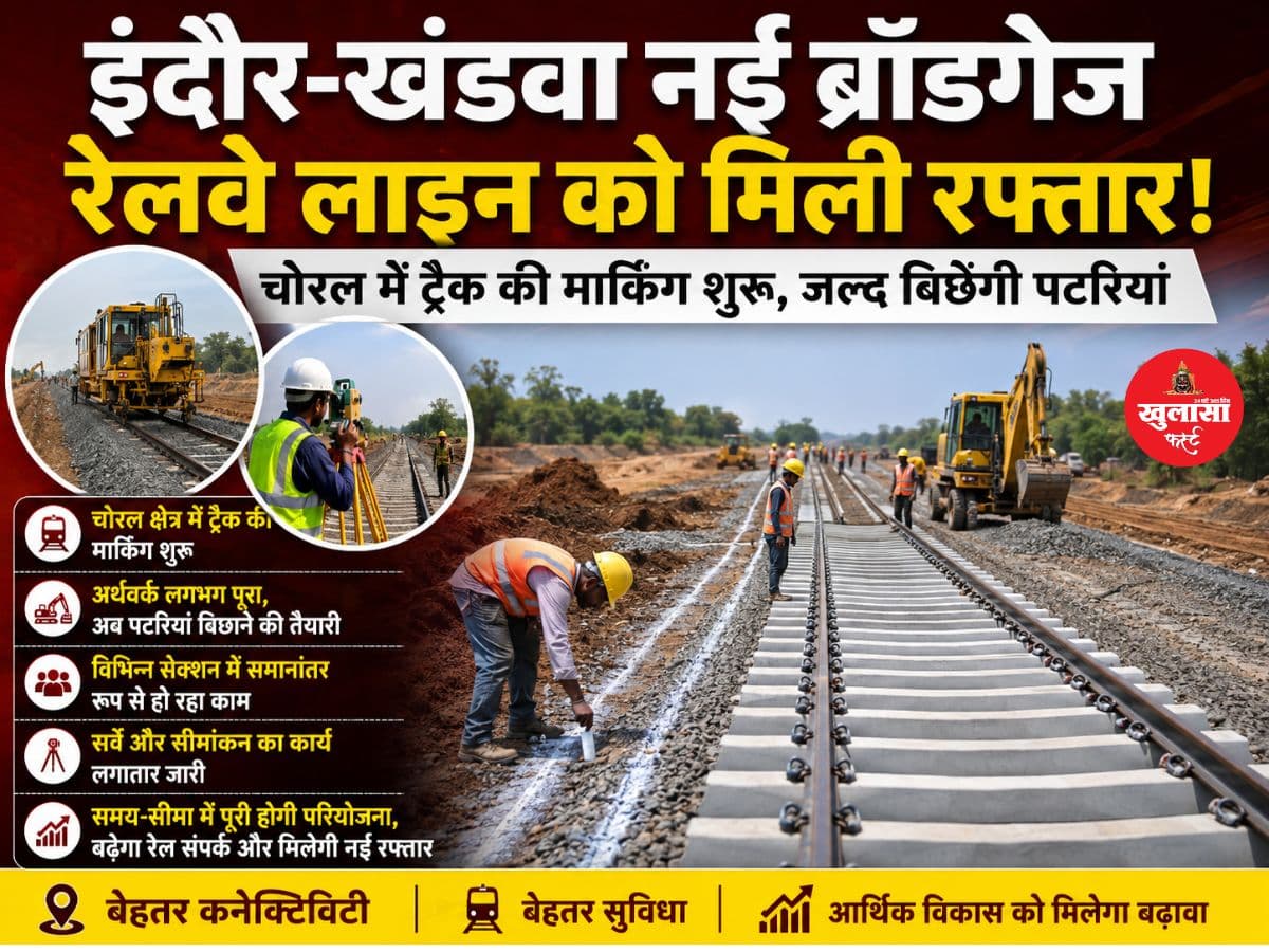 नई ब्रॉडगेज रेलवे लाइन को मिली रफ्तार