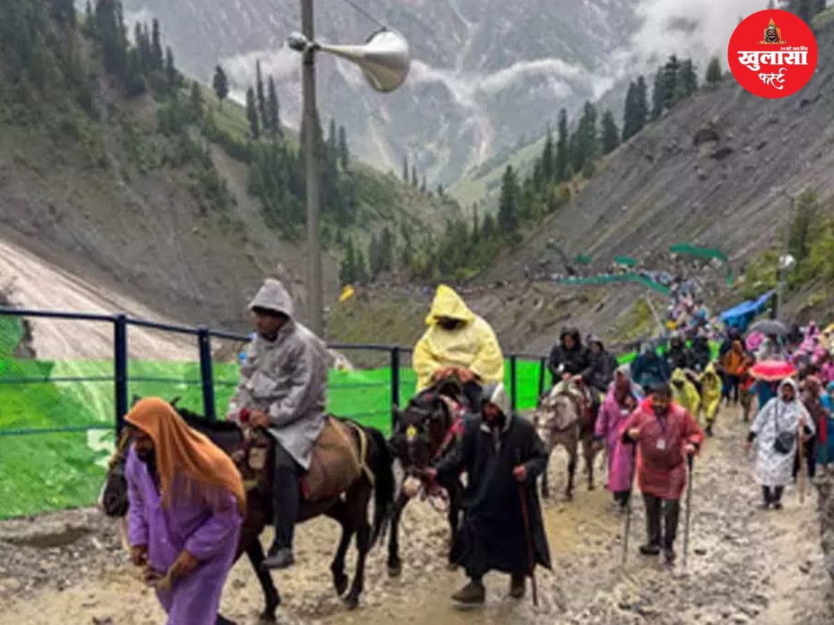 खराब मौसम के चलते अमरनाथ यात्रा पर अस्थायी रोक