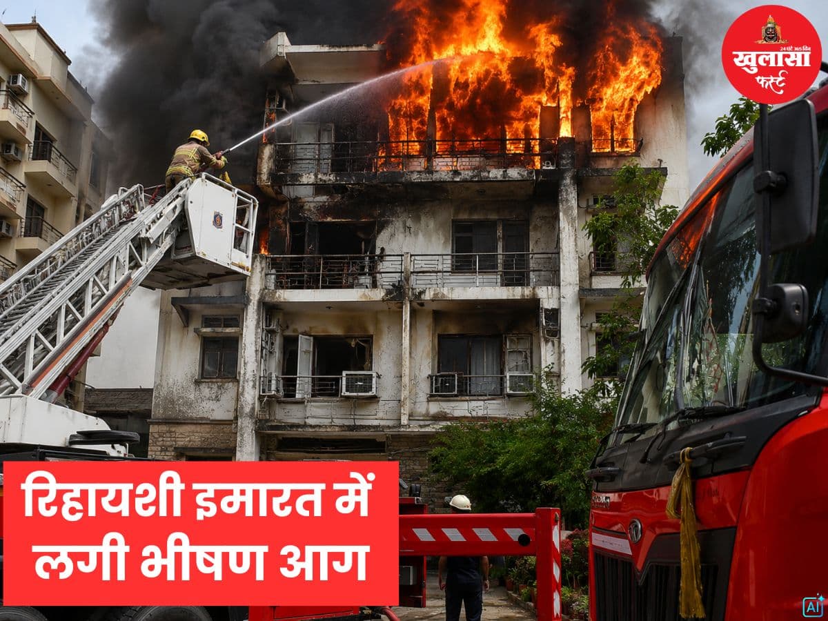 रिहायशी इमारत में लगी भीषण आग