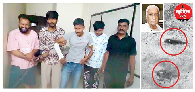 वाइन शॉप से लगे अहाते के बाहर चाकूबाजी
