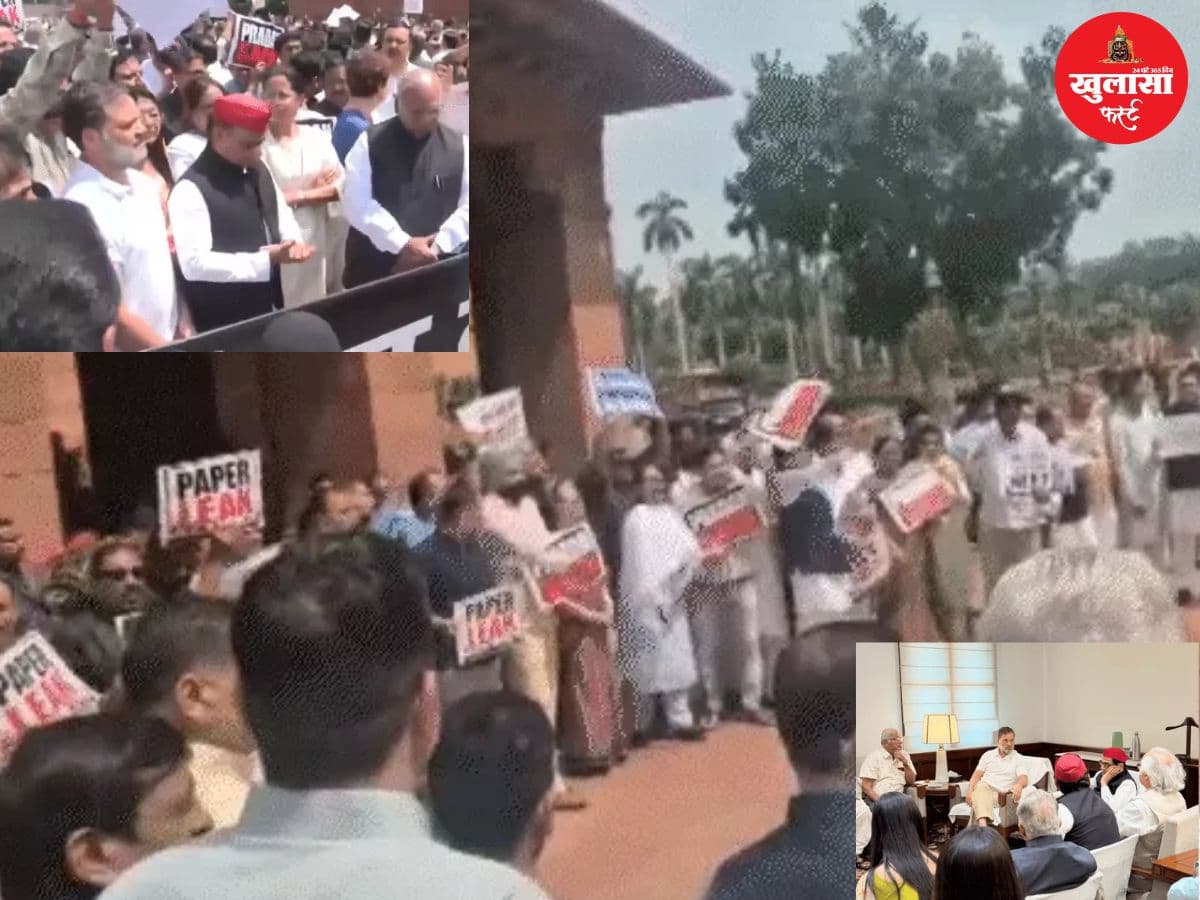संसद के बाहर NDA और विपक्ष आमने-सामने