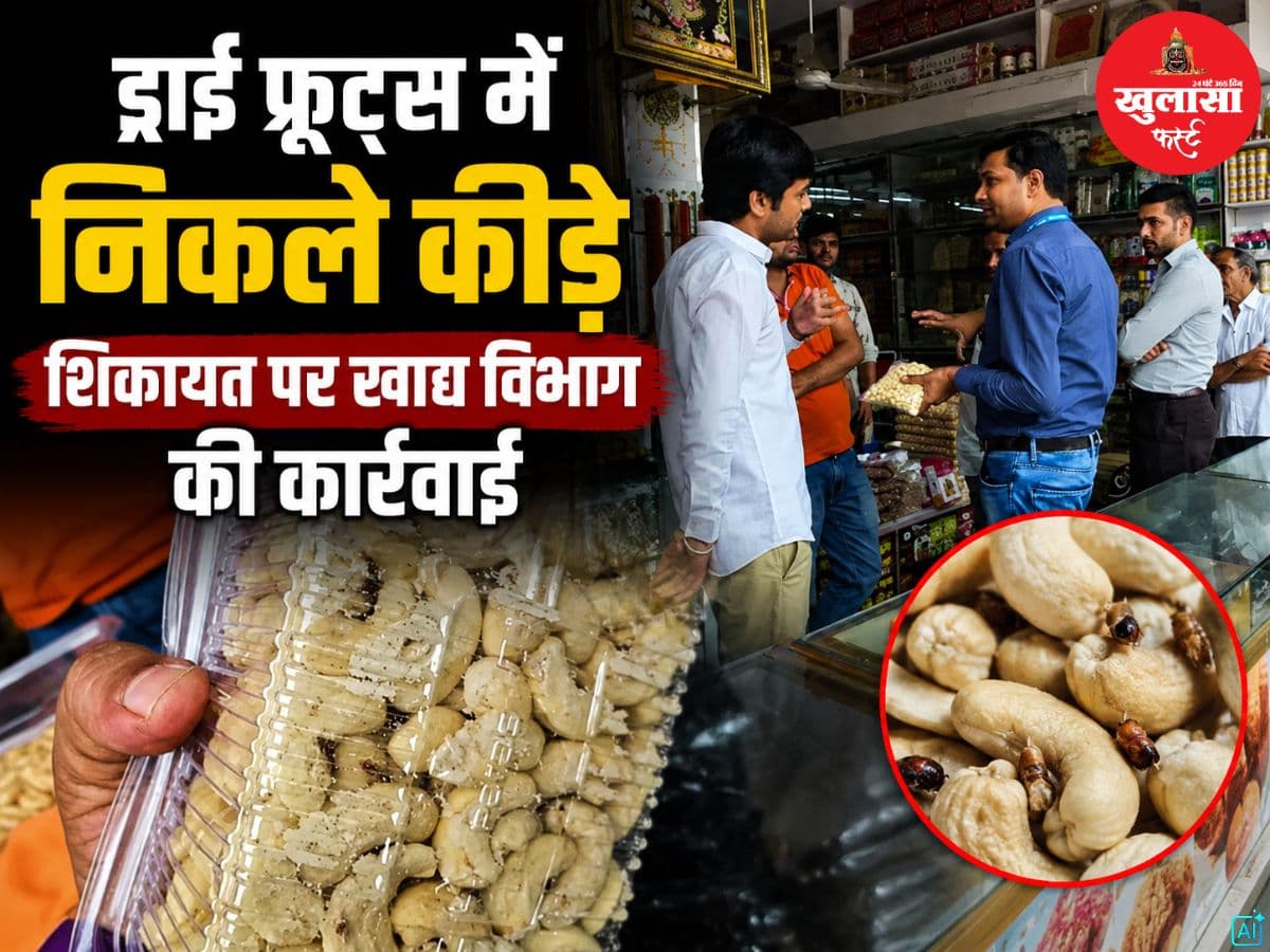 ड्राई फ्रूट्स में निकले कीड़े