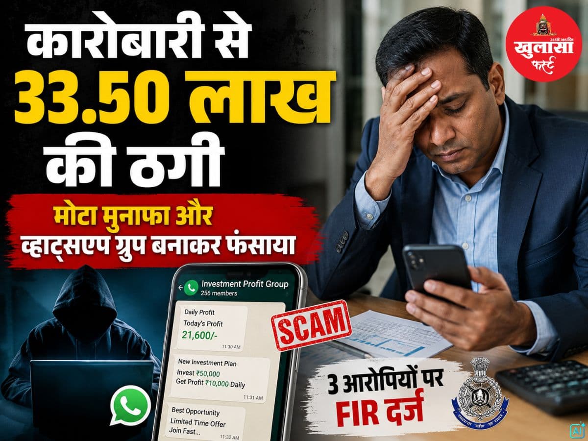 कारोबारी से 33.50 लाख की ठगी