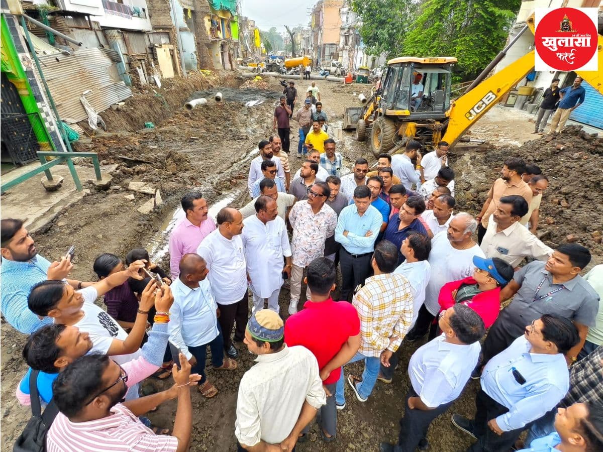 निर्माणाधीन मास्टर प्लान सड़क का महापौर ने किया निरीक्षण