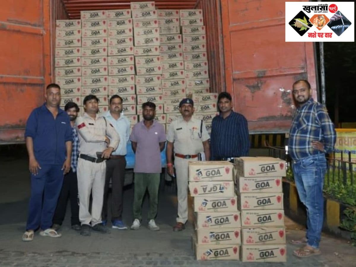 90 लाख की शराब से भरा ट्रक पकड़ाया
