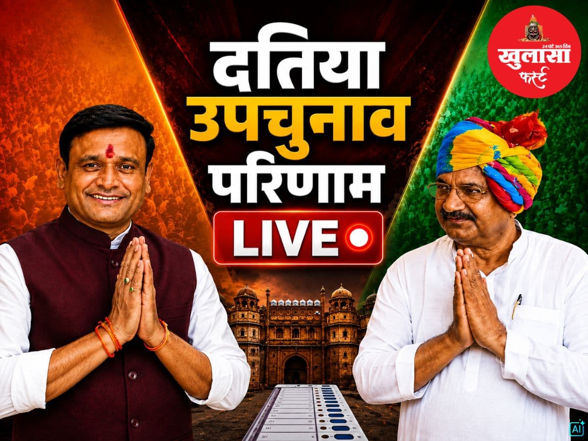 दतिया में कांग्रेस की बढ़त बरकरार