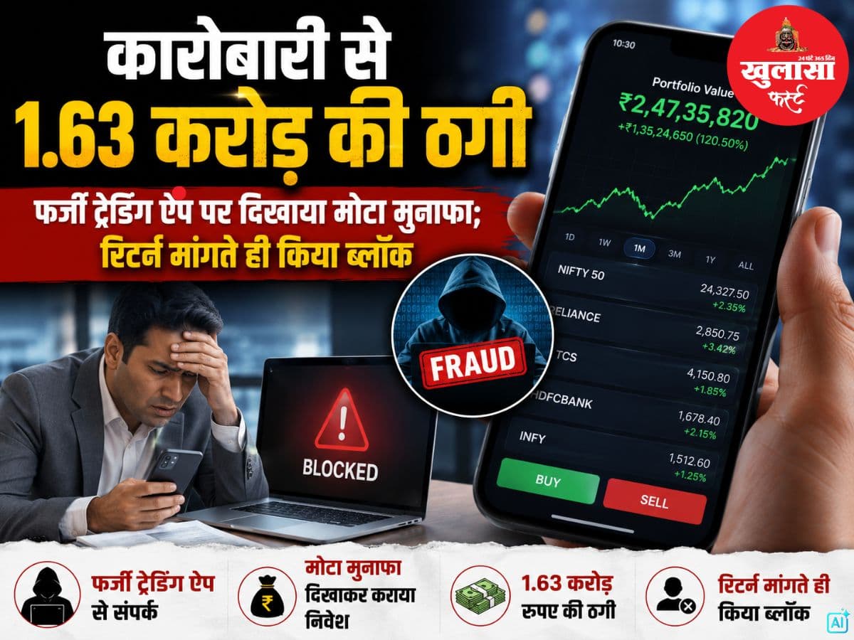 कारोबारी से 1.63 करोड़ की ठगी