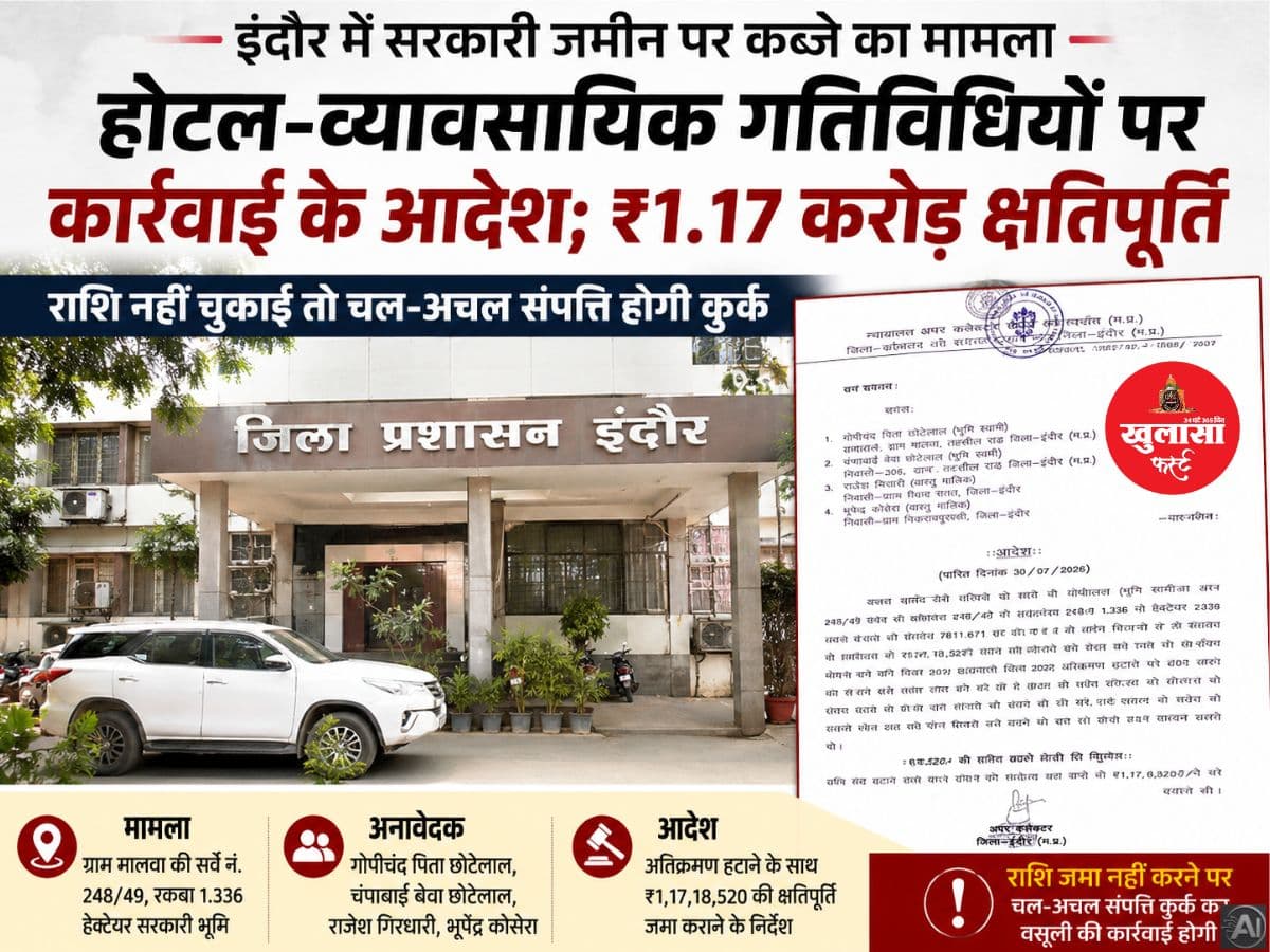 सरकारी जमीन पर होटल चलाना पड़ा भारी