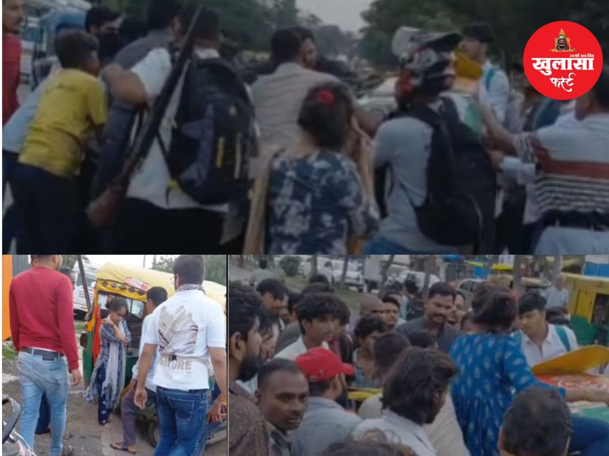 वीडियो देखिये, चलते-चलते पलटा ऑटो