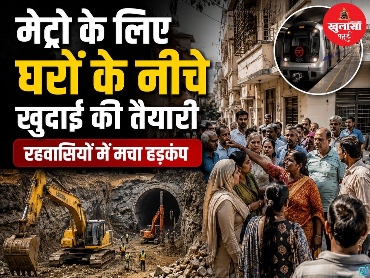 मेट्रो के लिए घरों के नीचे खुदाई की तैयारी