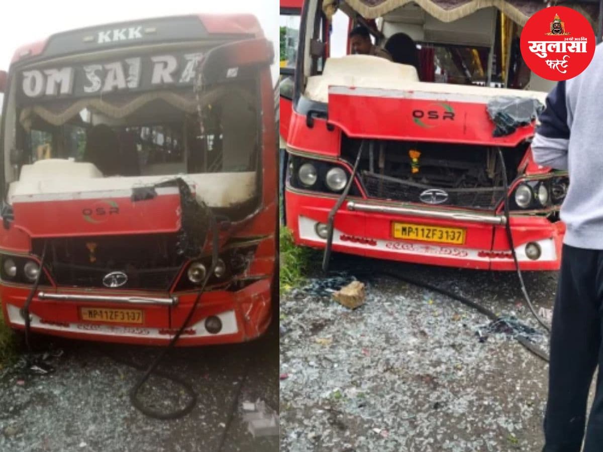 बच्चों से भरी स्कूल बस हादसे का शिकार