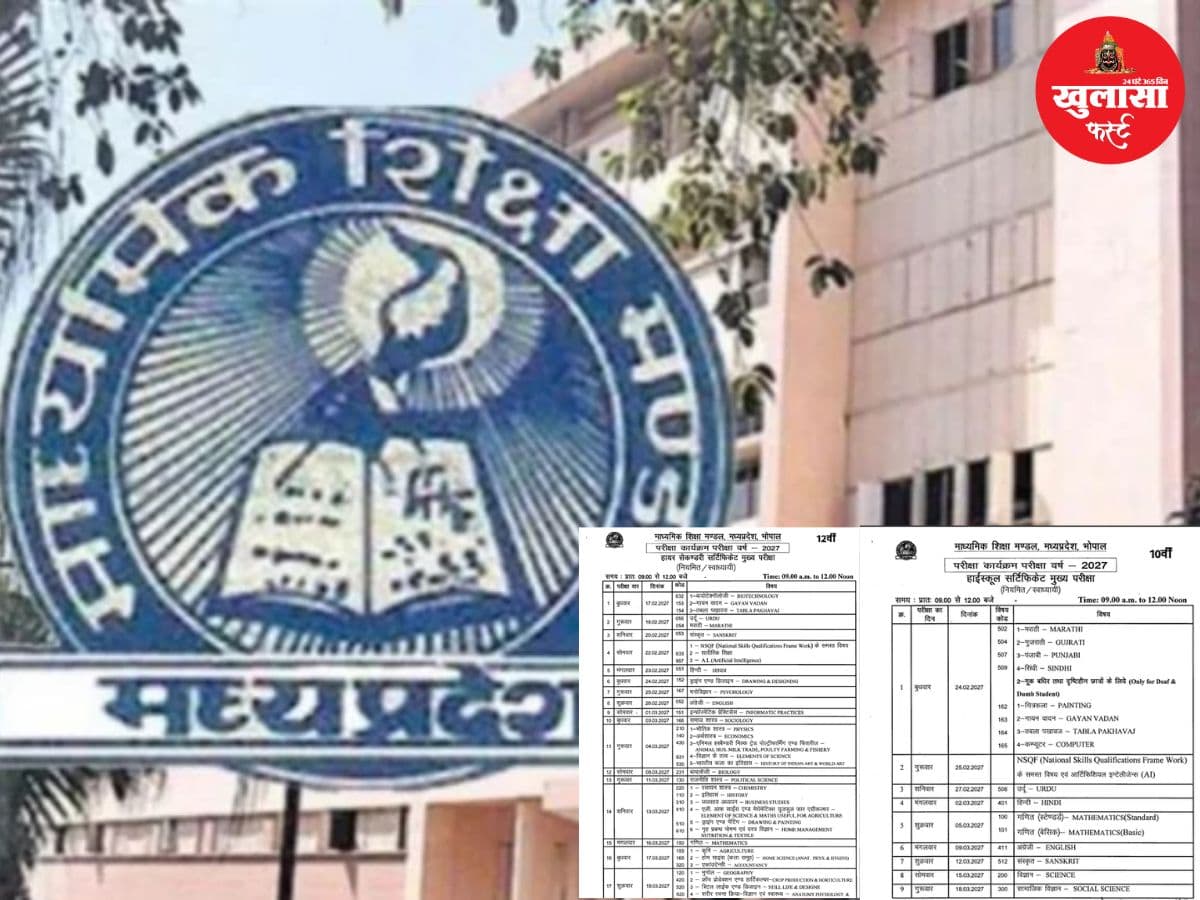 एमपी बोर्ड 10वीं-12वीं की परीक्षाओं का टाइम टेबल जारी