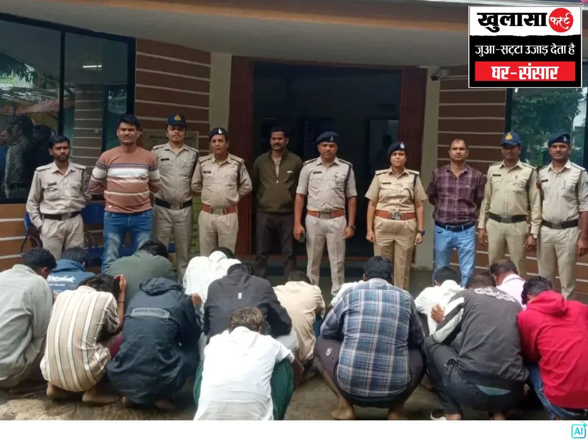 जुए की फड़ पर पुलिस की दबिश