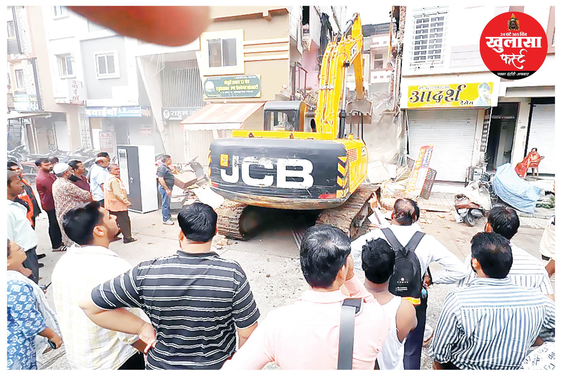 सिलावटपुरा में गरजा निगम का बुलडोजर