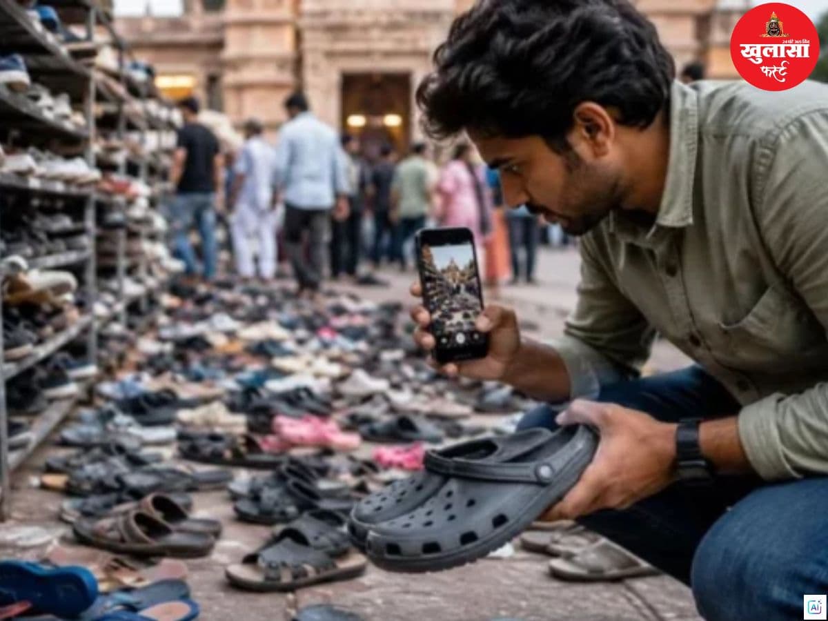 प्रसिद्ध मंदिर के बाहर तकनीक का अनोखा इस्तेमाल