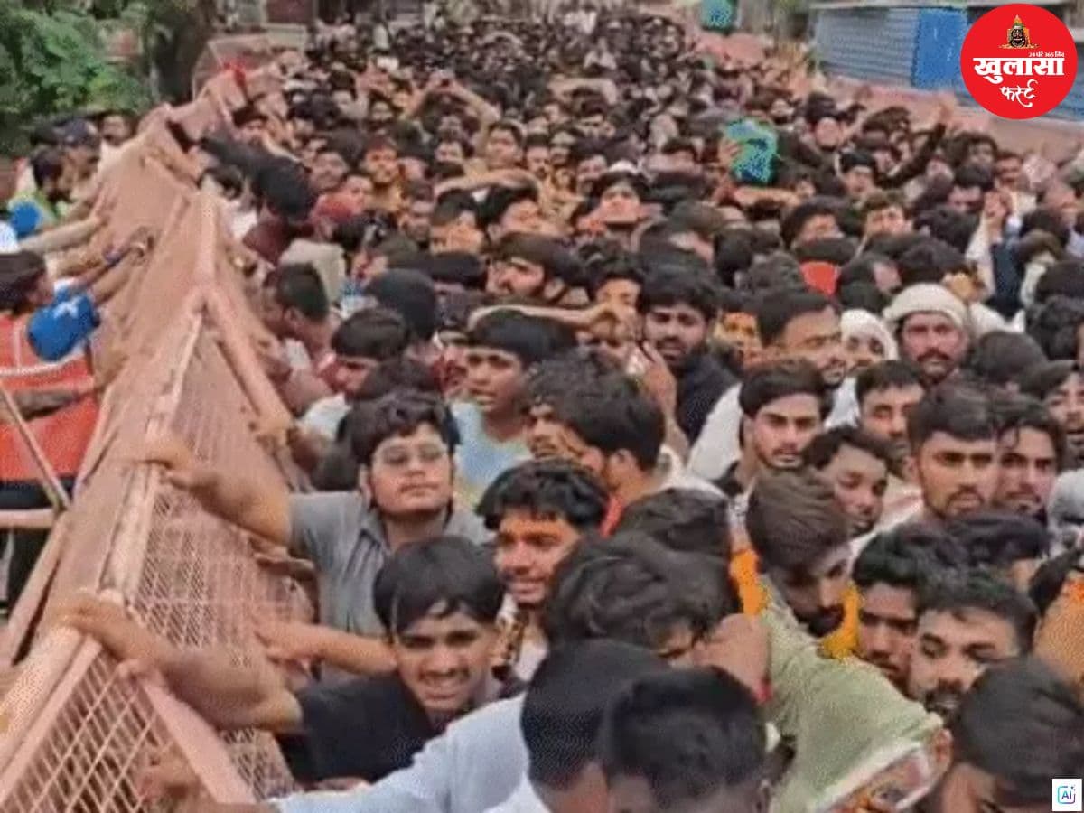 प्रसिद्ध मंदिर की दर्शन कतार में अफरा-तफरी