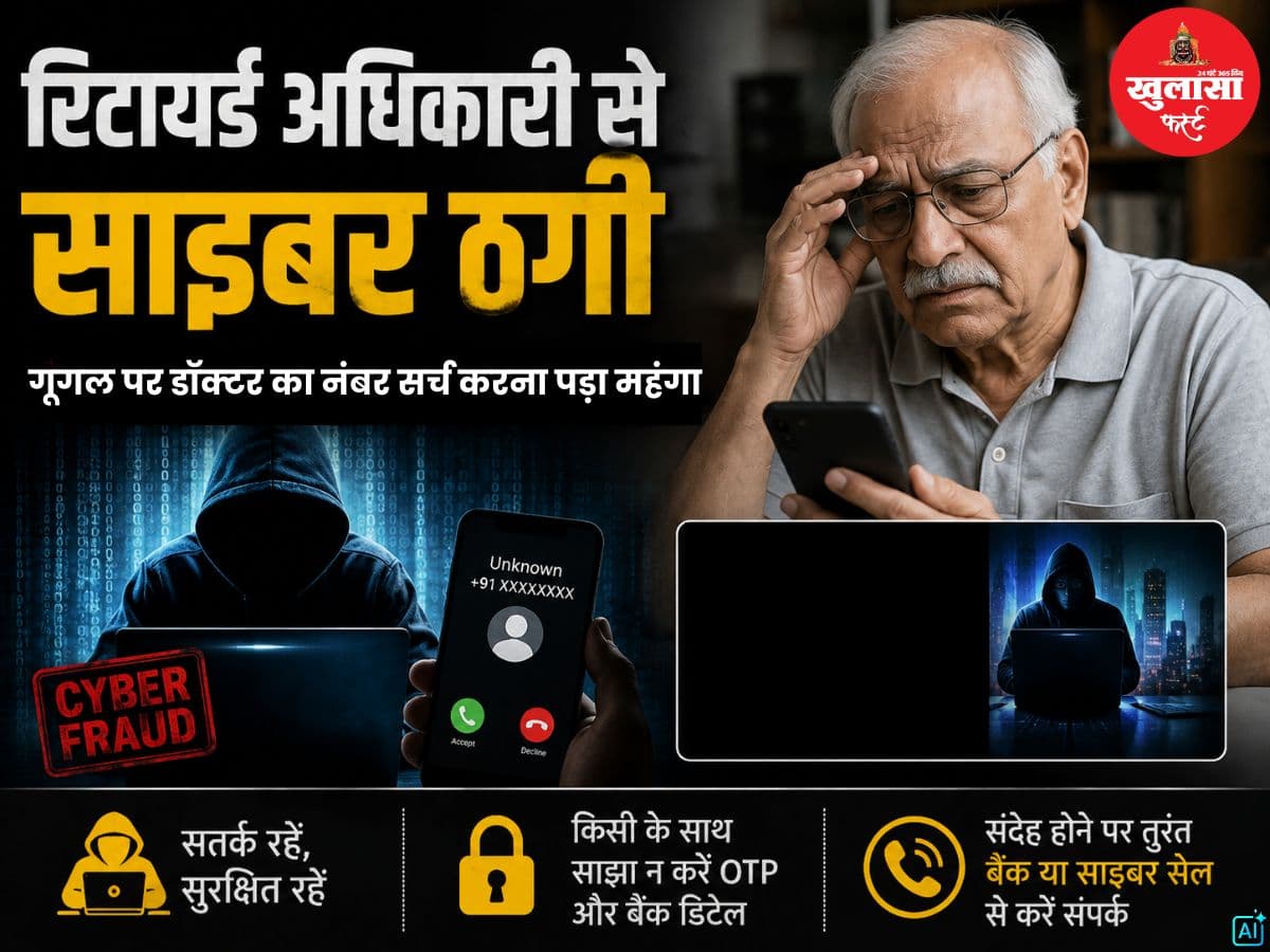 रिटायर्ड अधिकारी से साइबर ठगी