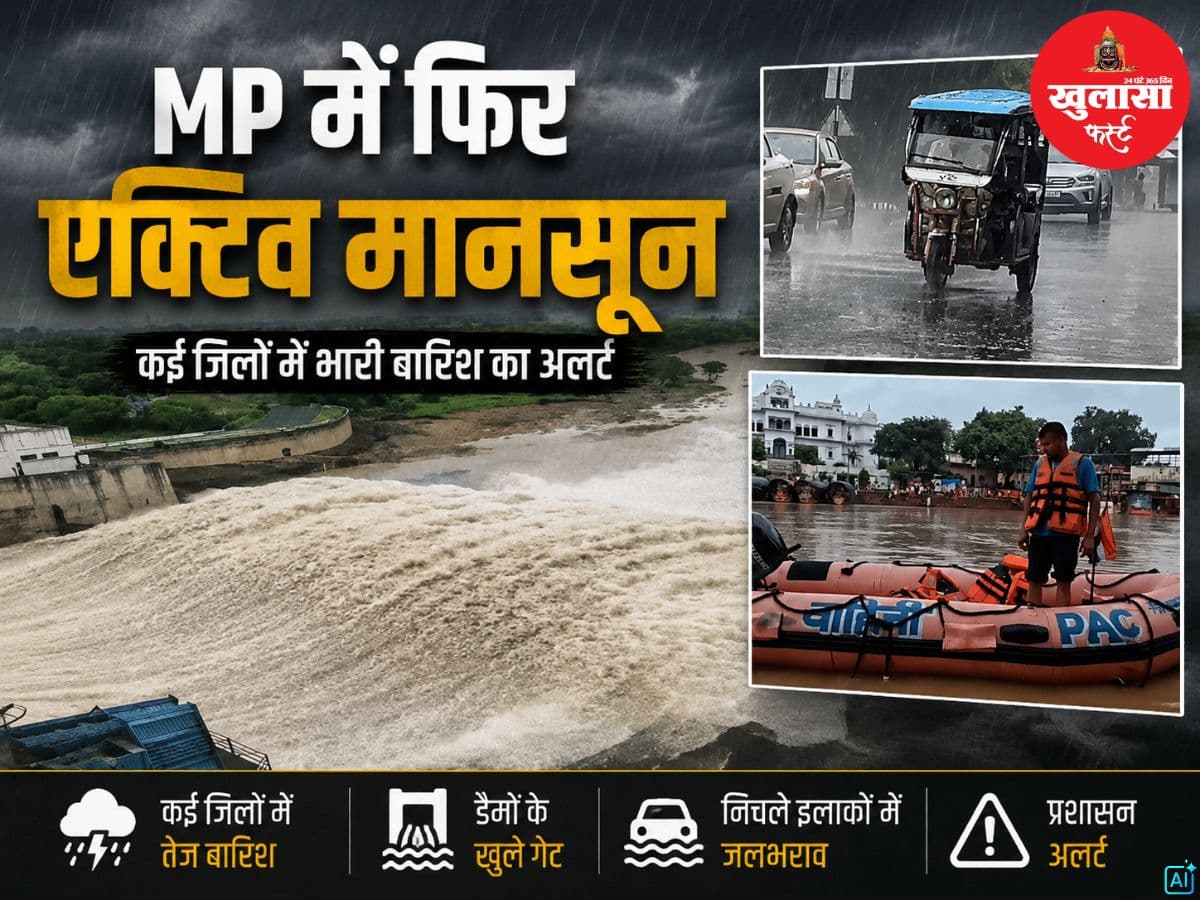 MP में फिर एक्टिव मानसून: