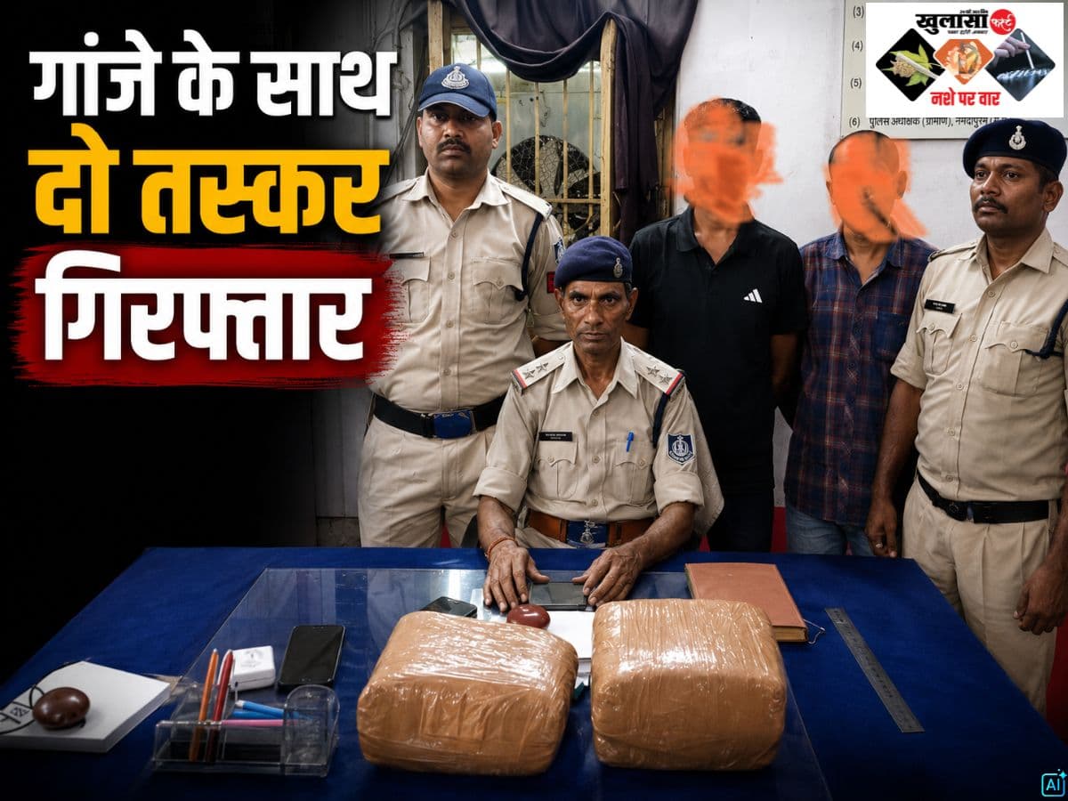 गांजे के साथ दो तस्कर गिरफ्तार