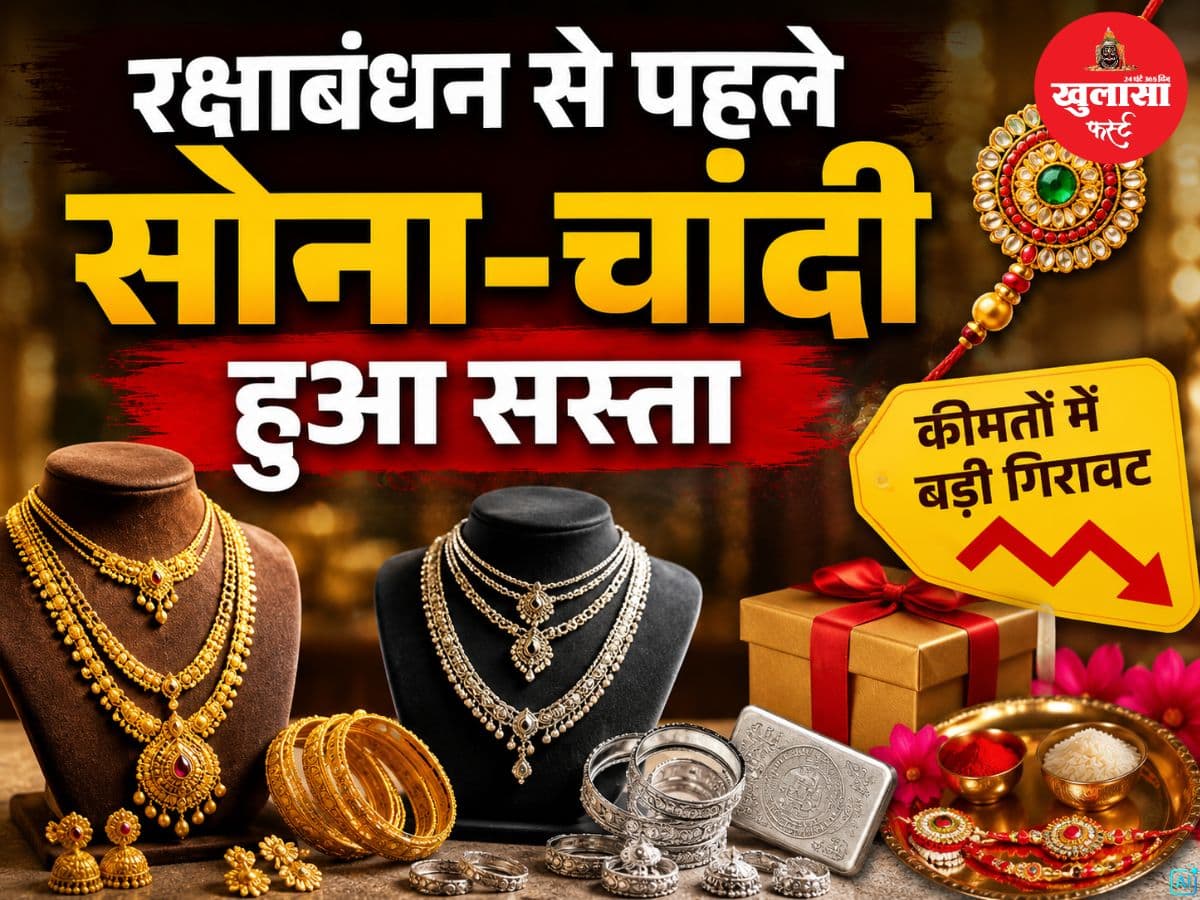 रक्षाबंधन से पहले सोना-चांदी हुआ सस्ता
