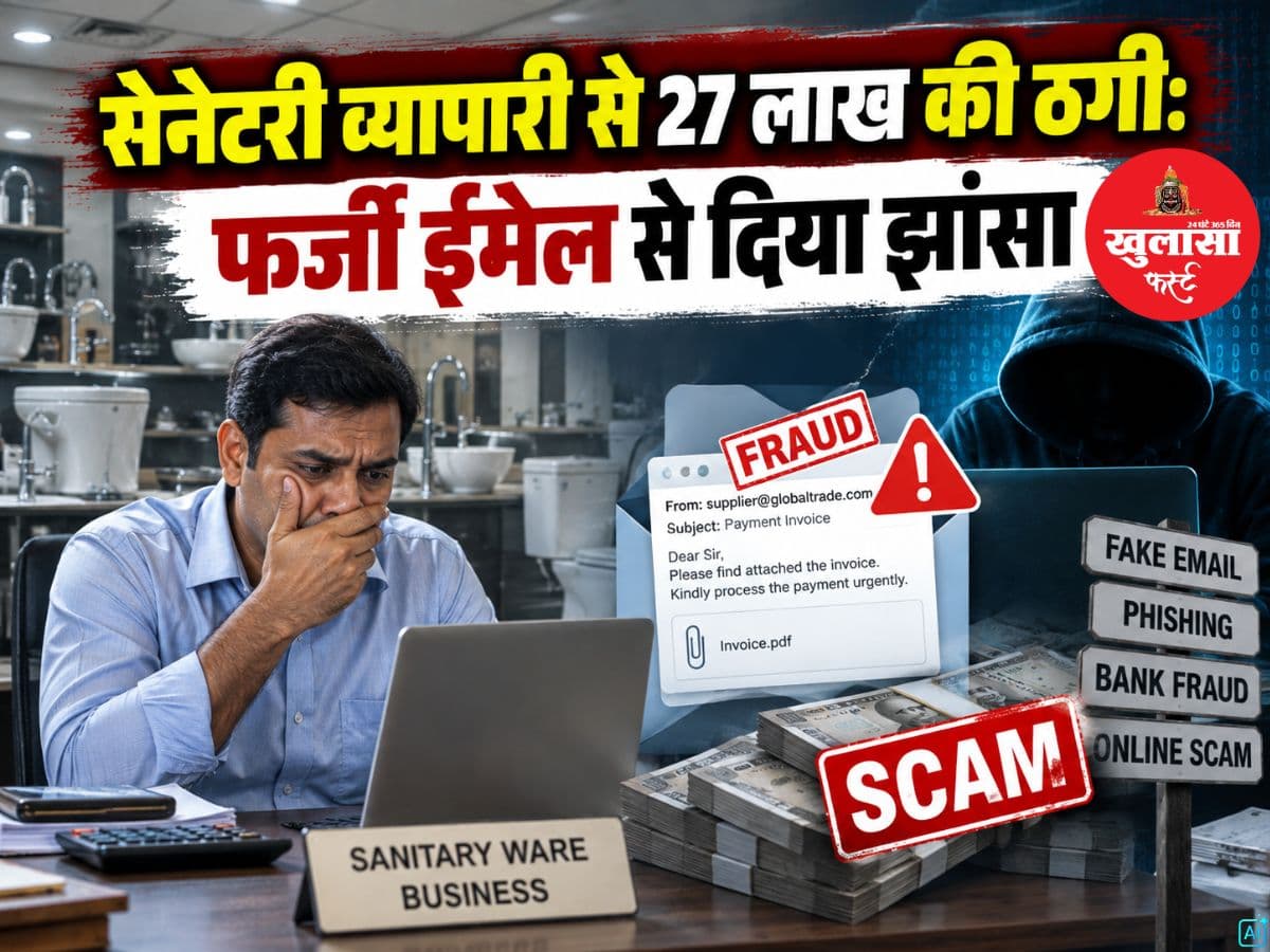 सेनेटरी व्यापारी से 27 लाख की ठगी