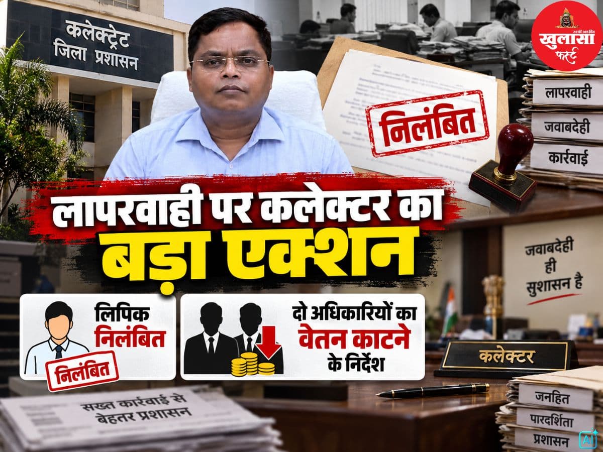 लापरवाही पर कलेक्टर का बड़ा एक्शन