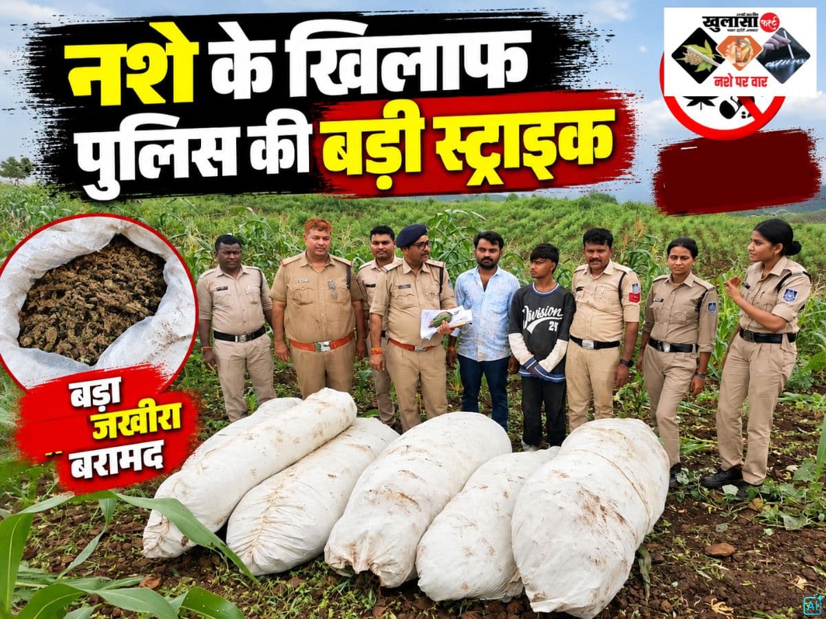 नशे के खिलाफ पुलिस की बड़ी स्ट्राइक