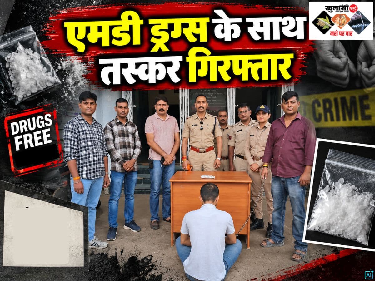 एमडी ड्रग्स के साथ तस्कर गिरफ्तार
