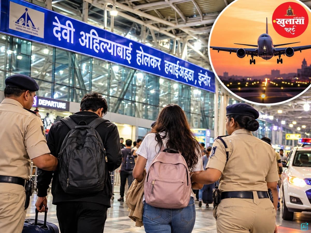 युवक-युवती को एयरपोर्ट पर रोका