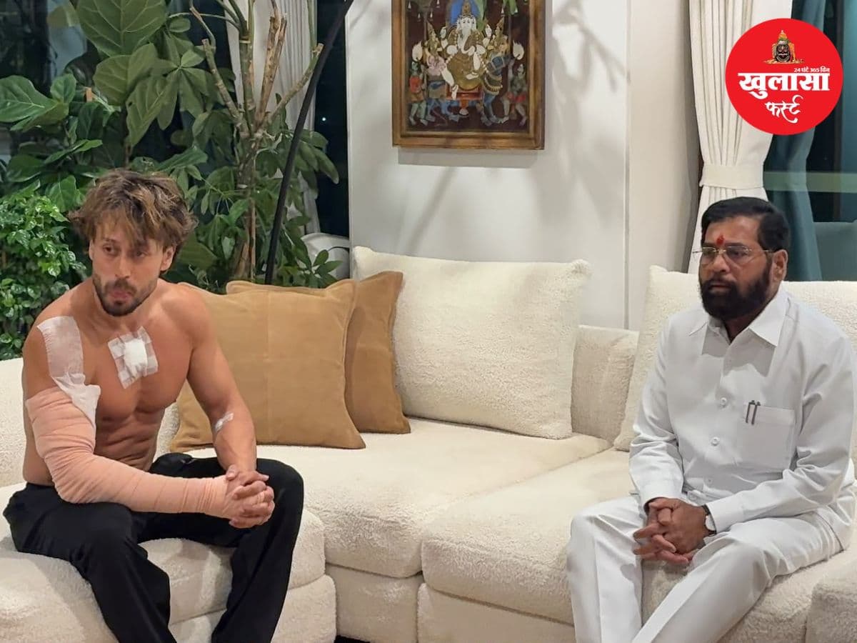 टाइगर श्रॉफ की बांह और सीने पर पट्टियां