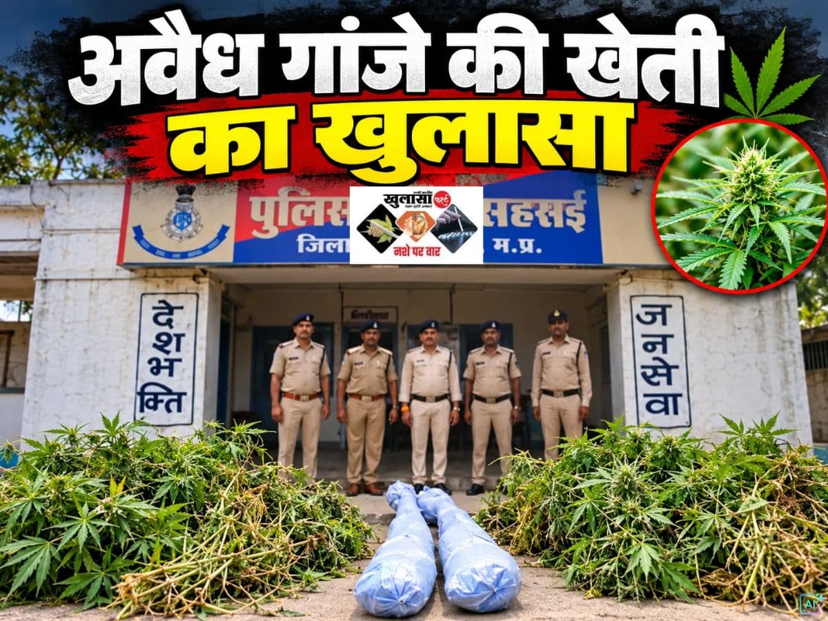 अवैध गांजे की खेती का खुलासा