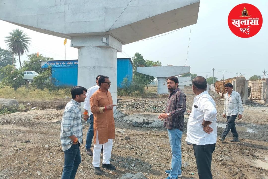 लसूड़िया मोरी–केलोद हाला रेलवे ओवरब्रिज का निरीक्षण