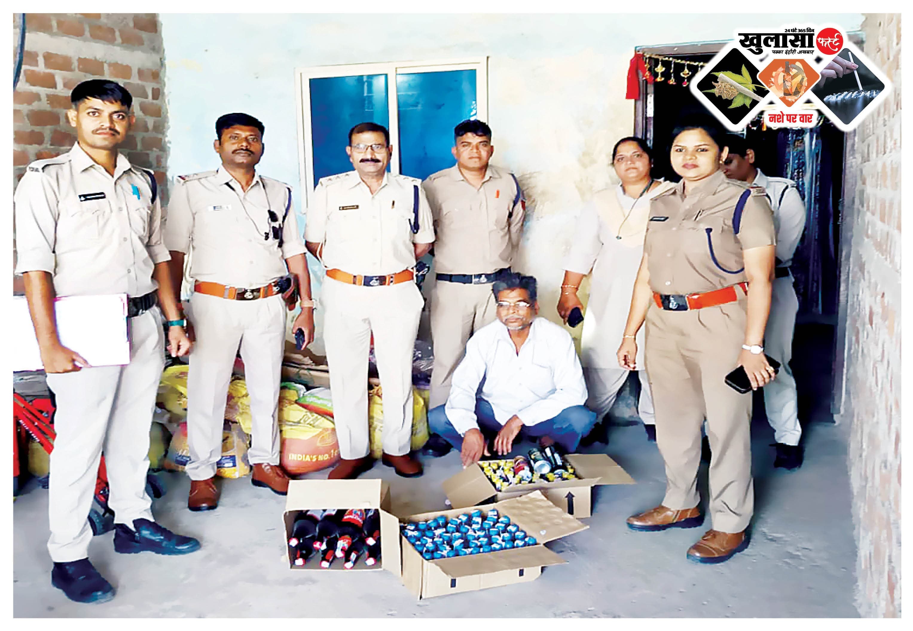 सांवेर में अवैध शराब के 6 मामले पकड़े चौपाल लगाकर बताए नशे के दुष्परिणाम