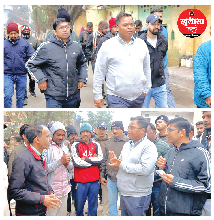कलेक्टर और निगमायुक्त ने किया क्षेत्र का निरीक्षण