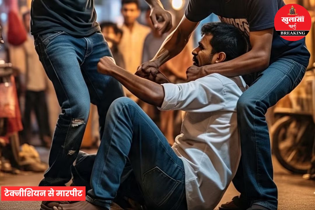 टेक्नीशियन से मारपीट