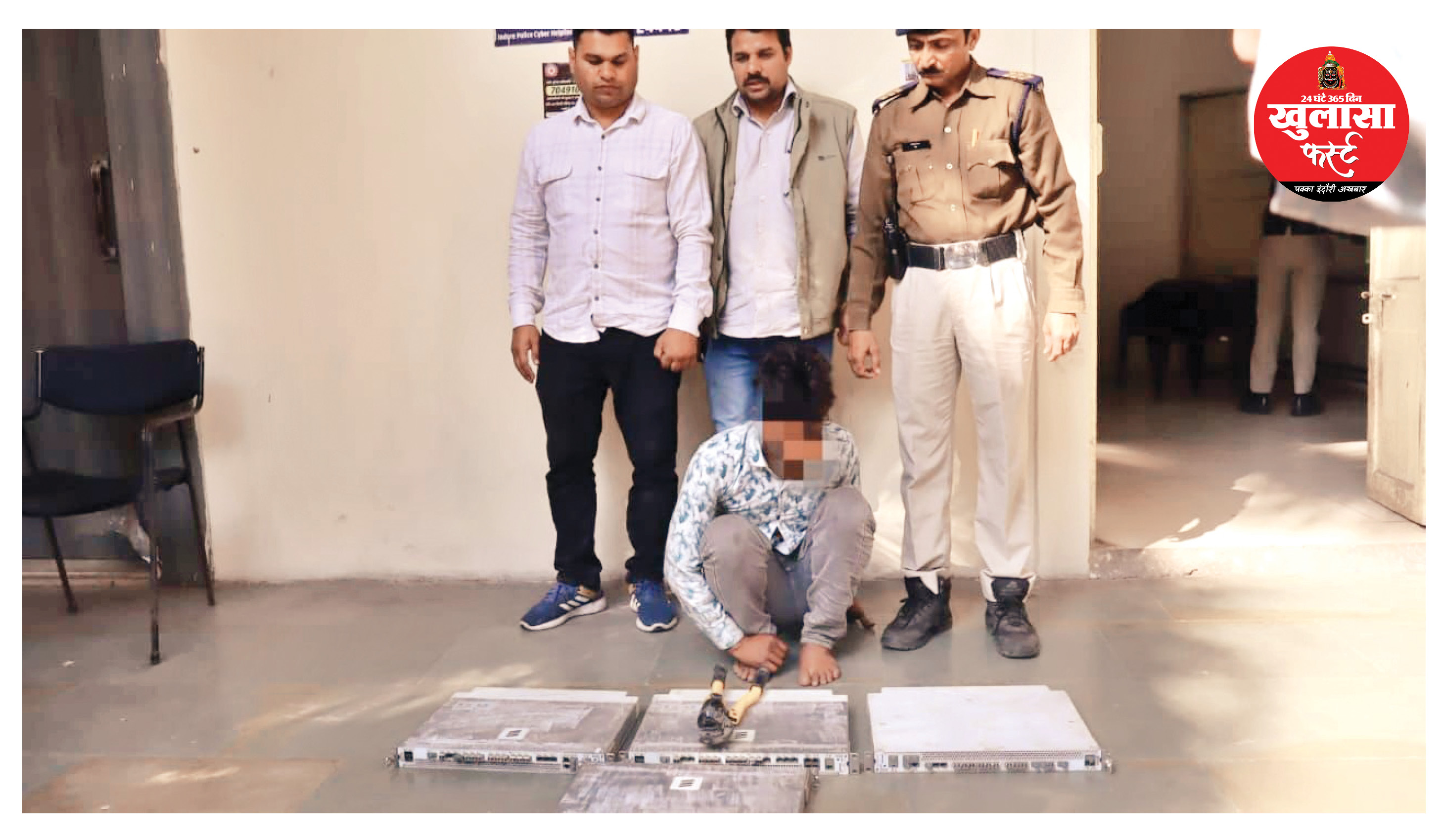 मोबाइल टॉवर से बीबी यूनिट उखाड़ ले गया चोर, धराया