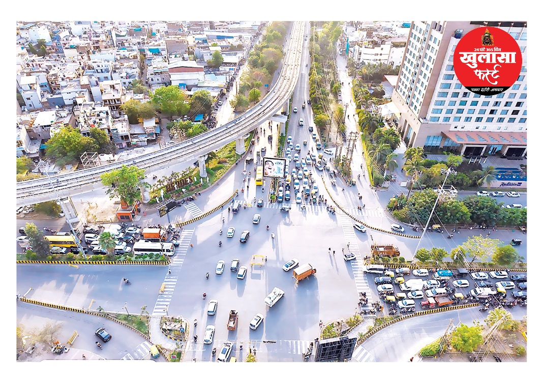 शहर के ट्रैफिक पर ड्रोन से रखी जा रही है नजर